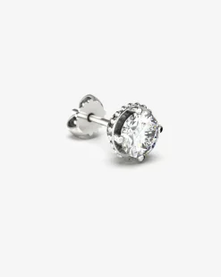 ORECCHINO PUNTO LUCE IN ORO CON DIAMANTE DA 1 ct