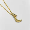 PENDENTE CHARM LUNA PUNTINATA / ORO GIALLO LUCIDO